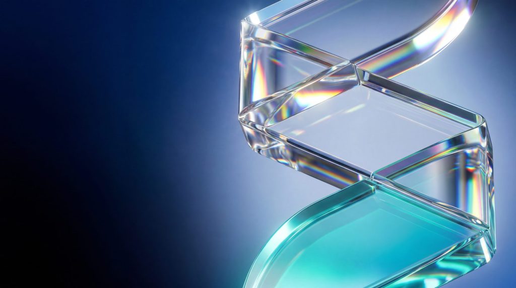 Abstract crystal visual representing the Silky operating layer